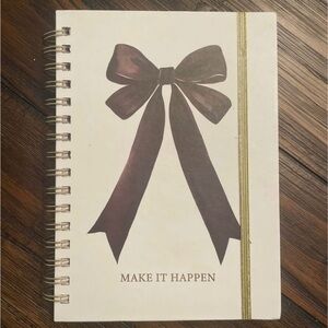 Brown Bow Spiral Notebook